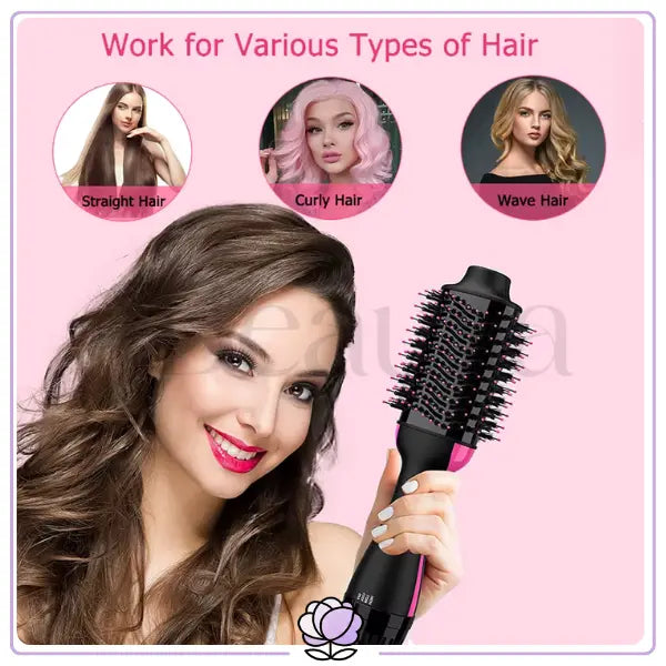 2‑in‑1 Hair Dryer & Volumizing Hot‑Air Brush