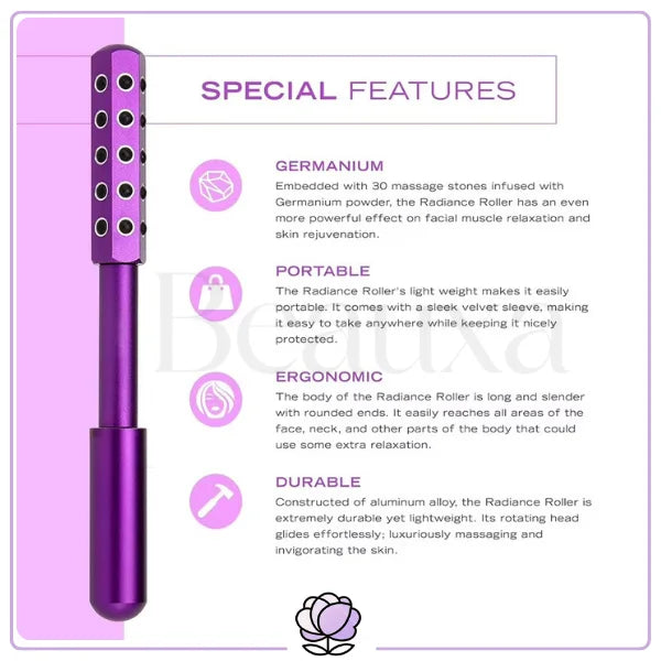 Alloy Gua Sha Face Roller with Germanium